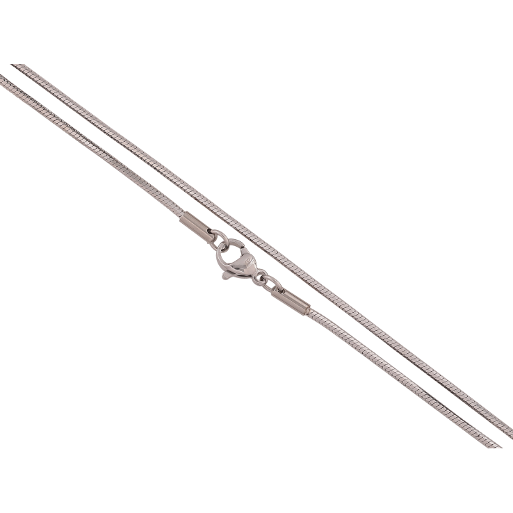 Цепочка Xuping ТТМ Stainless Steel цвет Родий "Плетение Ювелирный шнур 8-ми гранный" длина 45см х 1.5мм фото №21