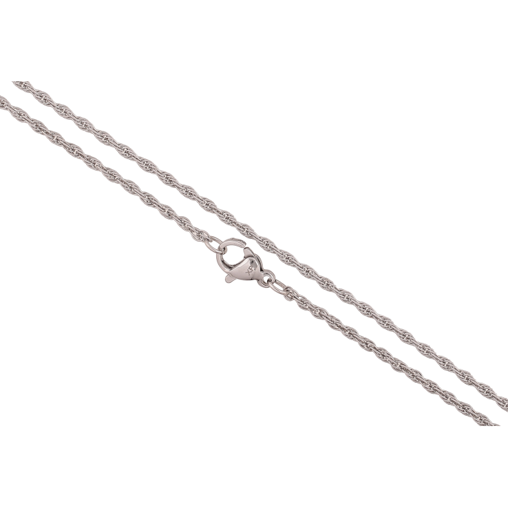 Цепочка Xuping ТТМ Stainless Steel цвет Родий "Плетение Кордовое" длина 46см х 2мм фото №19
