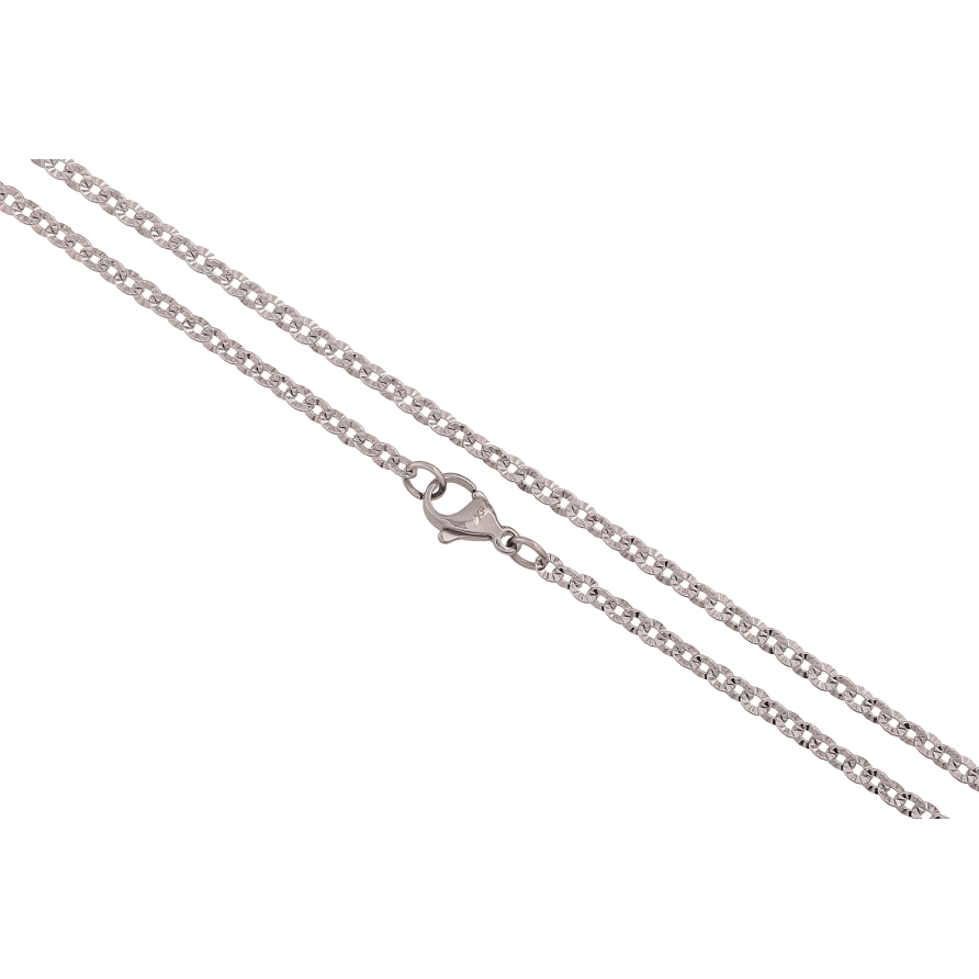 Цепочка Xuping ТТМ Stainless Steel цвет Родий "Плетение Якорное с узором" длина 45см х 3мм фото №1 Цепочка Xuping ТТМ Stainless Steel цвет Родий "Плетение Якорное с узором" длина 45см х 3мм фото №1