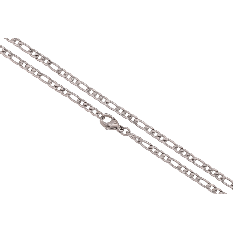 Цепочка Xuping ТТМ Stainless Steel цвет Родий "Плетение Фигаро" длина 50см х 3мм фото №1 Цепочка Xuping ТТМ Stainless Steel цвет Родий "Плетение Фигаро" длина 50см х 3мм фото №1