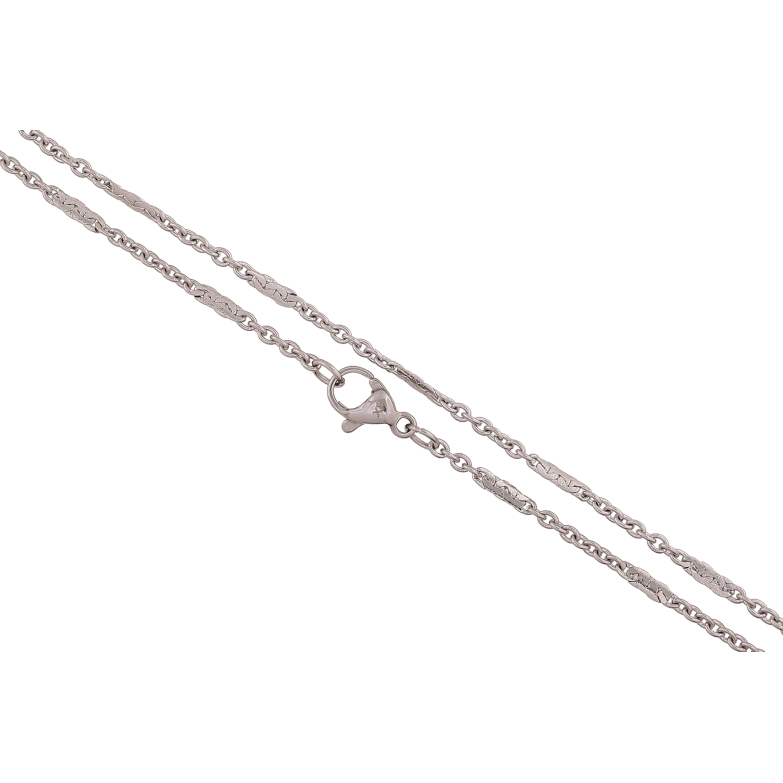 Ланцюжок Xuping ТТМ Stainless Steel колір Родій "Плетіння Якірне з прокаткою" довжина 45см х 2мм фото №2 Ланцюжок Xuping ТТМ Stainless Steel колір Родій "Плетіння Якірне з прокаткою" довжина 45см х 2мм фото №2