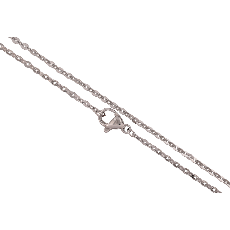 Ланцюжок Xuping ТТМ Stainless Steel колір Родій "Плетіння Якірне" довжина 45см х 2мм фото №8
