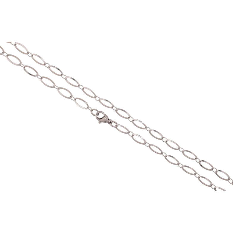 Ланцюжок Xuping ТТМ Stainless Steel колір Родій "Плетіння Фантазійне" довжина 45см х 5мм фото №4 Ланцюжок Xuping ТТМ Stainless Steel колір Родій "Плетіння Фантазійне" довжина 45см х 5мм фото №4
