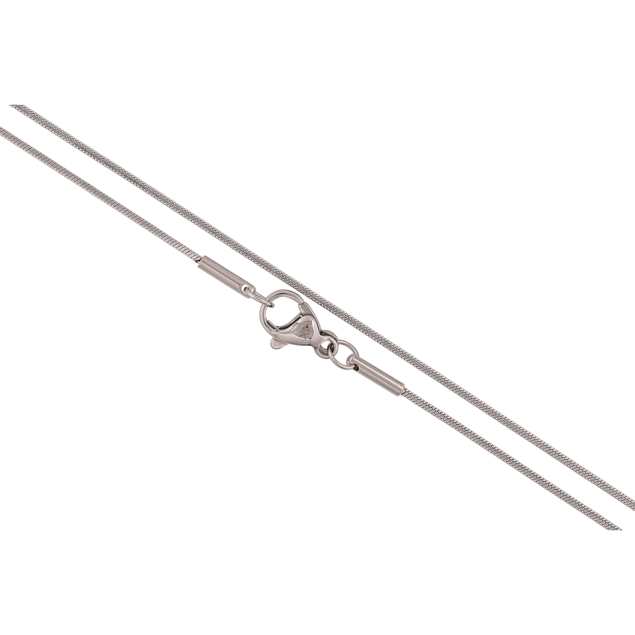 Цепочка Xuping ТТМ Stainless Steel цвет Родий "Плетение Ювелирный шнур 4-х гранный" длина 45см х 1мм фото №1