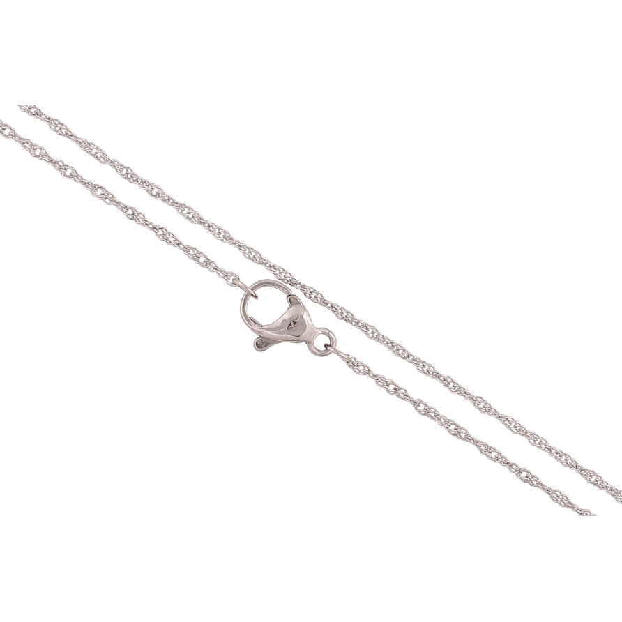 Цепочка Xuping ТТМ Stainless Steel цвет Родий "Плетение Сингапур" длина 45см х 1мм фото №1 Цепочка Xuping ТТМ Stainless Steel цвет Родий "Плетение Сингапур" длина 45см х 1мм фото №1