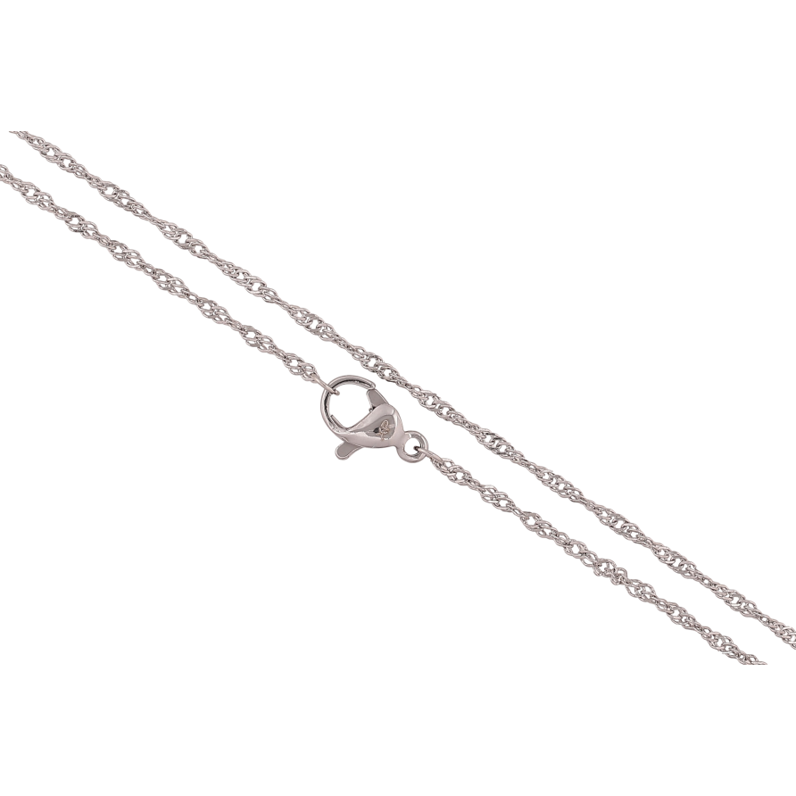 Ланцюжок Xuping ТТМ Stainless Steel колір Родій "Плетіння Сингапур" довжина 45см х 2мм фото №1 Ланцюжок Xuping ТТМ Stainless Steel колір Родій "Плетіння Сингапур" довжина 45см х 2мм фото №1