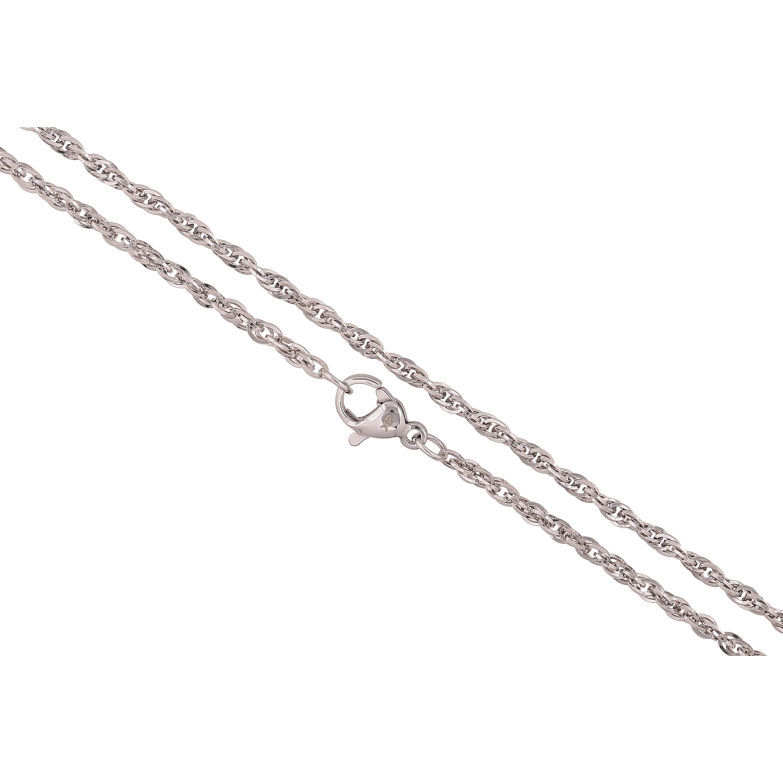 Ланцюжок Xuping ТТМ Stainless Steel колір Родій "Плетіння Кордове" довжина 45см х 2мм фото №7