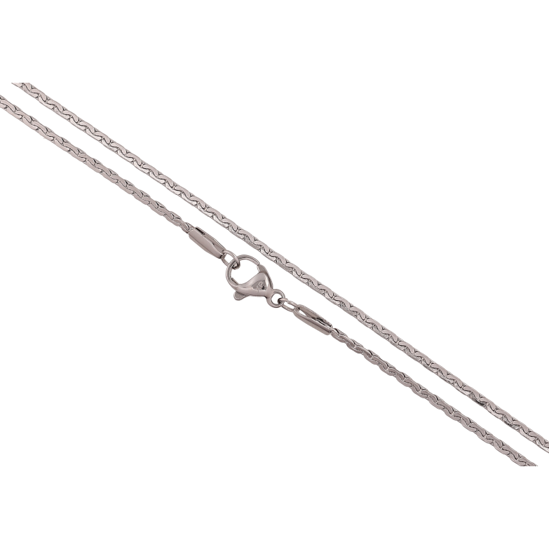 Ланцюжок Xuping ТТМ Stainless Steel колір Родій "Плетіння Фантазійне" довжина 45см х 1.5мм фото №2 Ланцюжок Xuping ТТМ Stainless Steel колір Родій "Плетіння Фантазійне" довжина 45см х 1.5мм фото №2