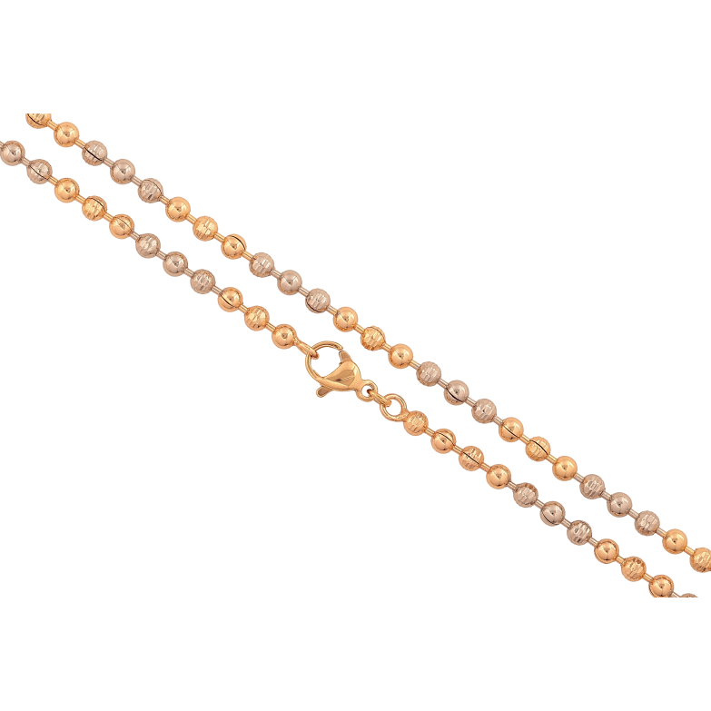 Цепочка Xuping цвет Позолота 18K + Родий "Плетение Перлина" длина 45см х 3мм фото №1 Цепочка Xuping цвет Позолота 18K + Родий "Плетение Перлина" длина 45см х 3мм фото №1