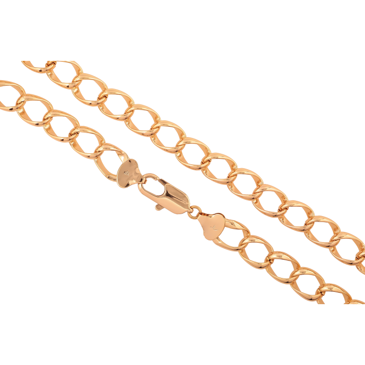 Ланцюжок Xuping колір Позолота 18K "Плетіння Панцирне" довжина 52см х 12мм фото №3 Ланцюжок Xuping колір Позолота 18K "Плетіння Панцирне" довжина 52см х 12мм фото №3
