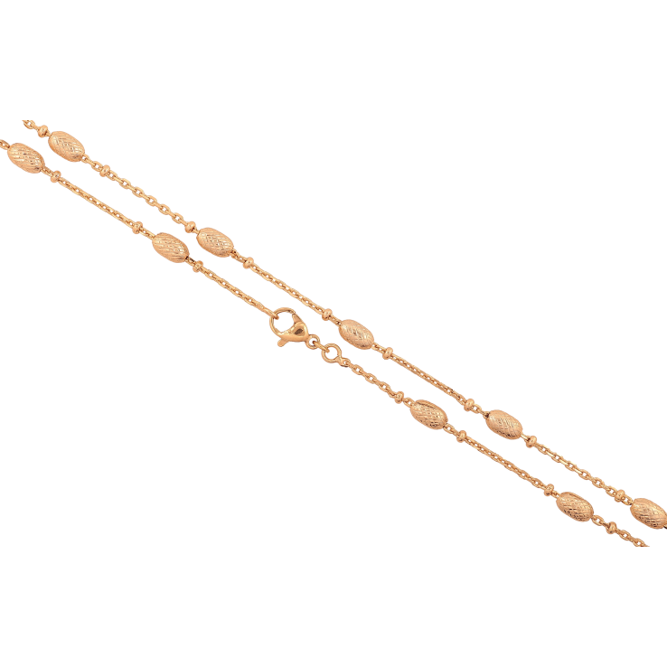 Цепочка Xuping цвет Позолота 18K "Плетение Якорное с бусинами" длинна 45см х 1.5-4мм фото №6 Цепочка Xuping цвет Позолота 18K "Плетение Якорное с бусинами" длинна 45см х 1.5-4мм фото №6