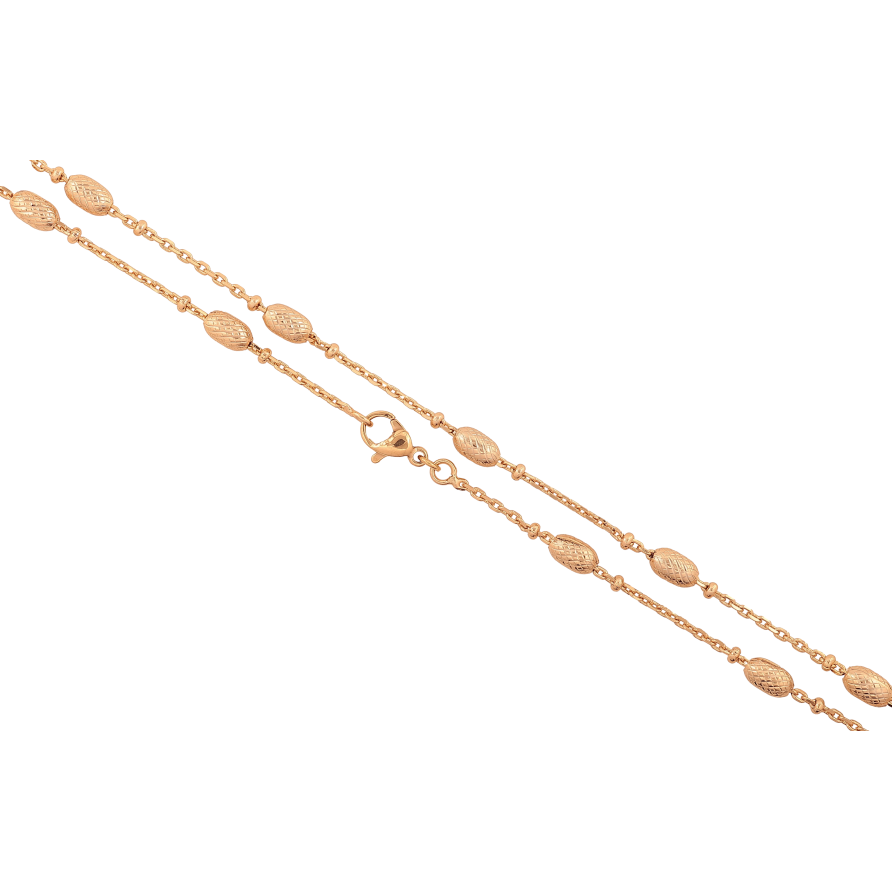 Цепочка Xuping цвет Позолота 18K "Плетение Якорное с бусинами" длинна 45см х 1.5-4мм фото №1 Цепочка Xuping цвет Позолота 18K "Плетение Якорное с бусинами" длинна 45см х 1.5-4мм фото №1
