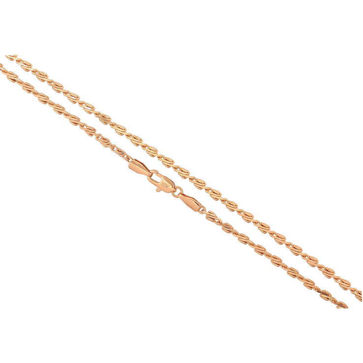 Цепочка Xuping цвет Позолота 18K "Плетение Улитка" длинна 49см х 3мм фото №7