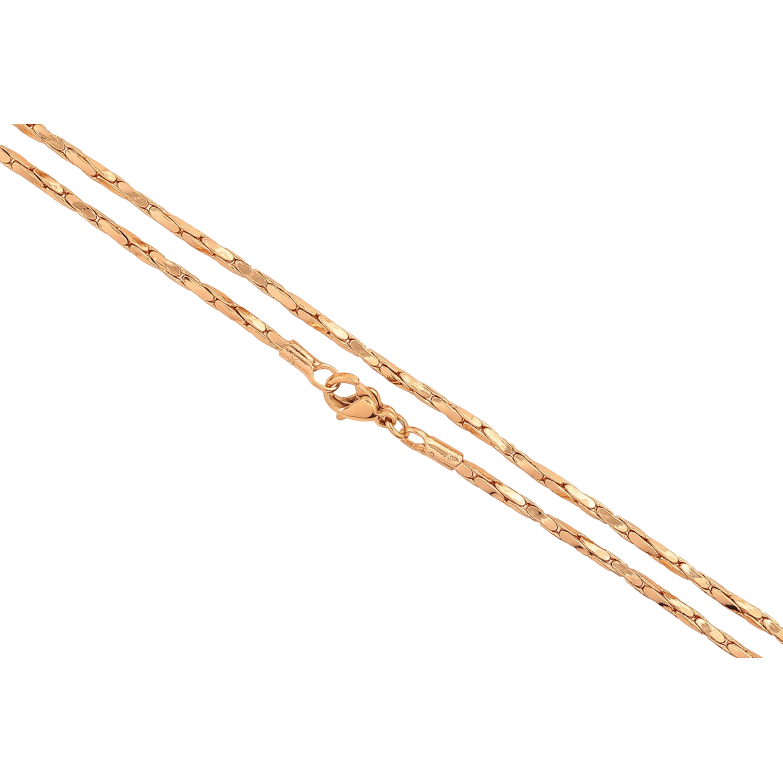Ланцюжок Xuping колір Позолота 18K "Плетіння склочене в коло" довжина 45см х 2мм фото №2 Ланцюжок Xuping колір Позолота 18K "Плетіння склочене в коло" довжина 45см х 2мм фото №2