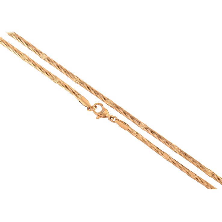Цепочка Xuping цвет Позолота 18K "Плетение Снейк с узором звездочки" длинна 46см х 3мм фото №7 Цепочка Xuping цвет Позолота 18K "Плетение Снейк с узором звездочки" длинна 46см х 3мм фото №7