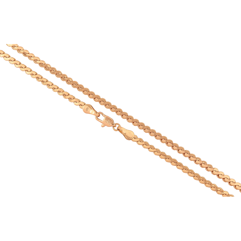Ланцюжок Xuping колір Позолота 18K "Плетіння Серпантин" довжина 45см х 3мм фото №13