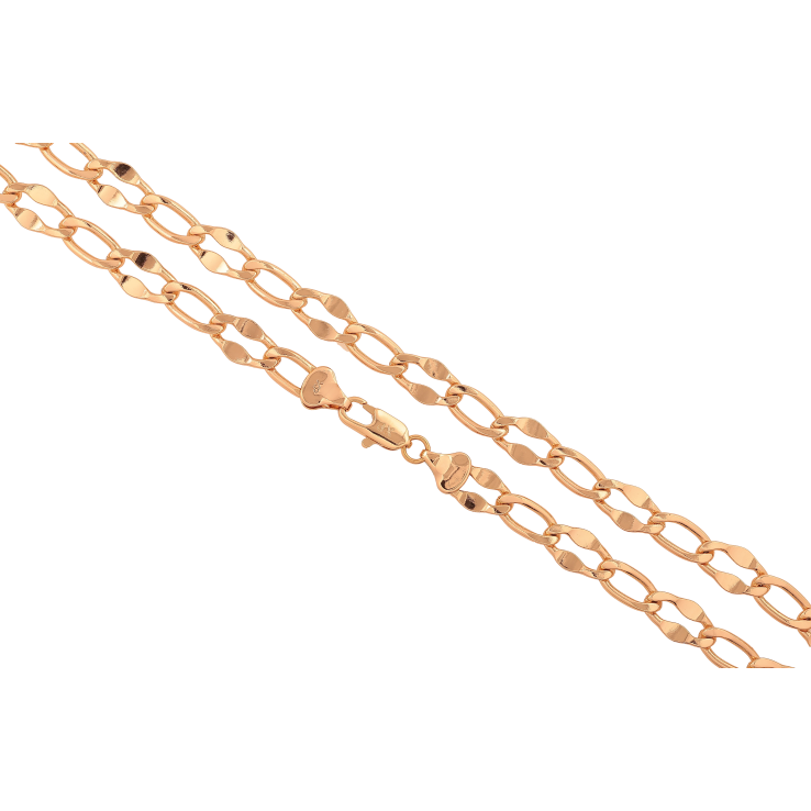 Цепочка Xuping цвет Позолота 18K "Плетение Панцирное декоративное" длинна 50см х 6-8мм фото №2