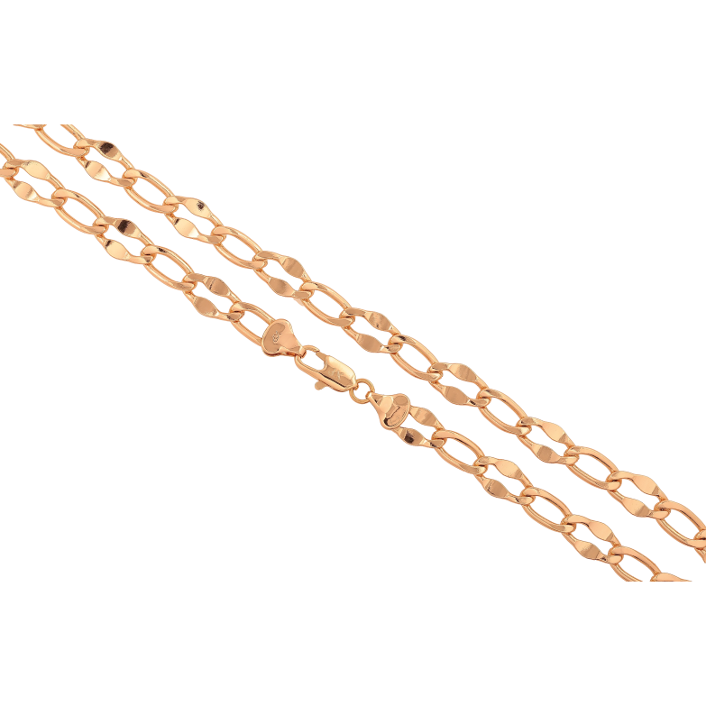 Ланцюжок Xuping колір Позолота 18K "Плетіння Панцирне декоративне" довжина 50см х 6-8мм фото №1