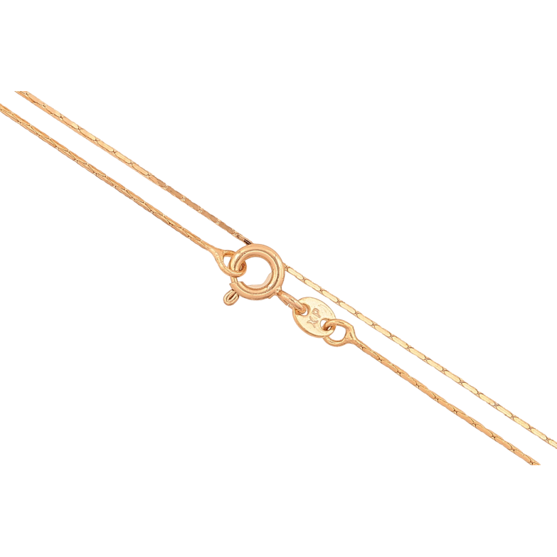 Ланцюжок Xuping колір Позолота 18K "Плетіння склочене 4-х гранне" довжина 45см х 1мм фото №8 Ланцюжок Xuping колір Позолота 18K "Плетіння склочене 4-х гранне" довжина 45см х 1мм фото №8