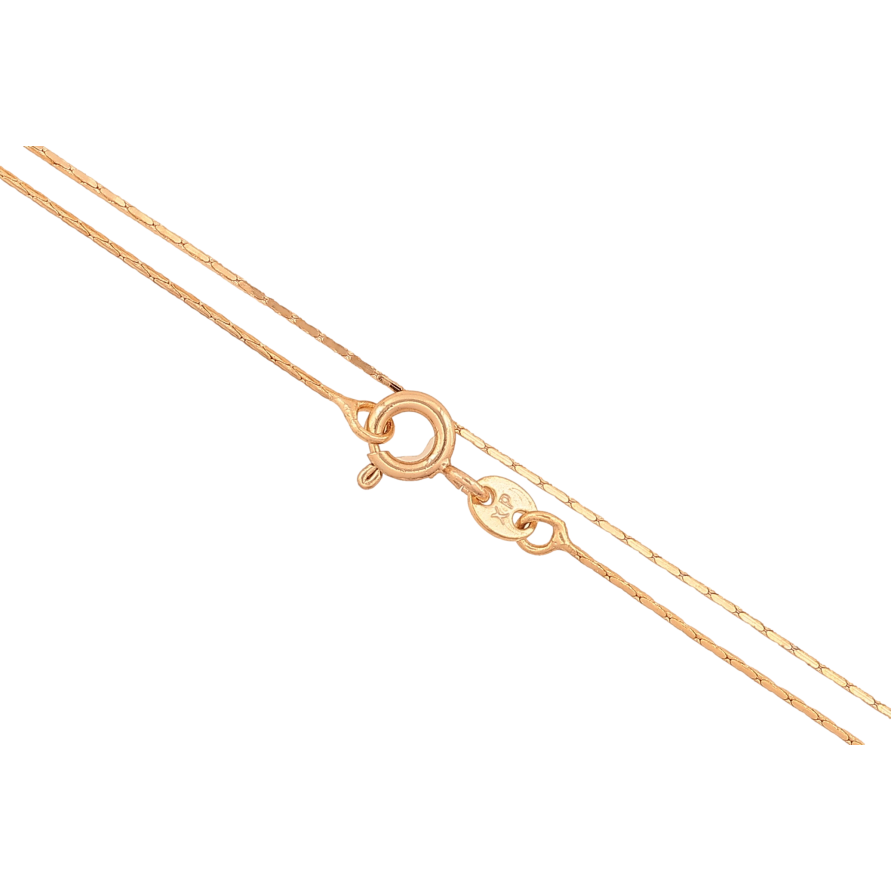 Цепочка Xuping цвет Позолота 18K "Плетение склоченное 4-х гранное" длинна 45см х 1мм фото №1 Цепочка Xuping цвет Позолота 18K "Плетение склоченное 4-х гранное" длинна 45см х 1мм фото №1