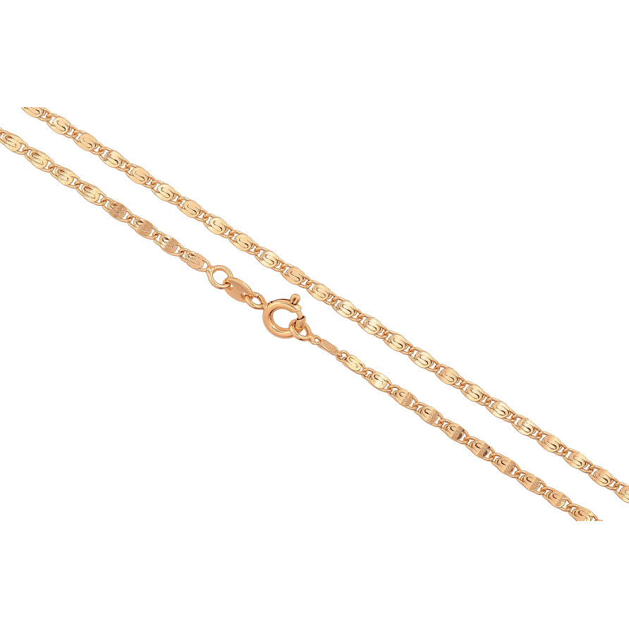 Цепочка Xuping цвет Позолота 18K "Плетение Улитка" длинна 45см х 2мм фото №1