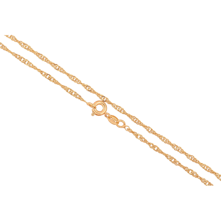 Цепочка Xuping цвет Позолота 18K "Плетение Сингапур" длинна 45см х 2мм фото №24