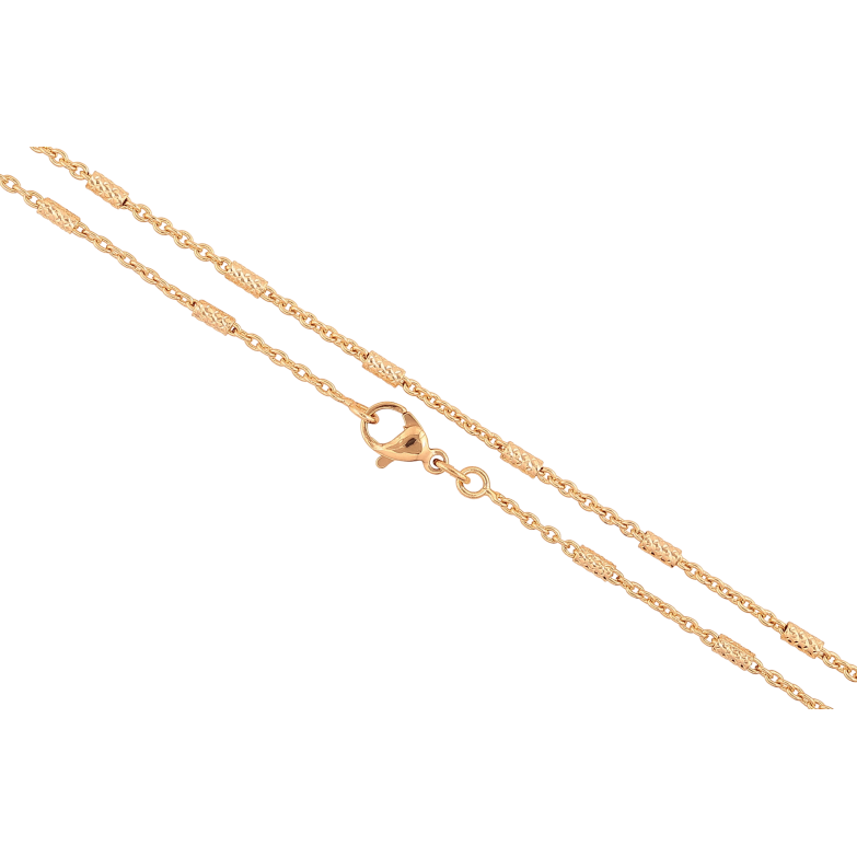 Ланцюжок Xuping колір Позолота 18K "Плетіння Якірне з циліндрами" довжина 45см х 2мм фото №16 Ланцюжок Xuping колір Позолота 18K "Плетіння Якірне з циліндрами" довжина 45см х 2мм фото №16