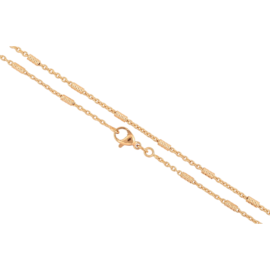 Ланцюжок Xuping колір Позолота 18K "Плетіння Якірне з циліндрами" довжина 45см х 2мм фото №1 Ланцюжок Xuping колір Позолота 18K "Плетіння Якірне з циліндрами" довжина 45см х 2мм фото №1