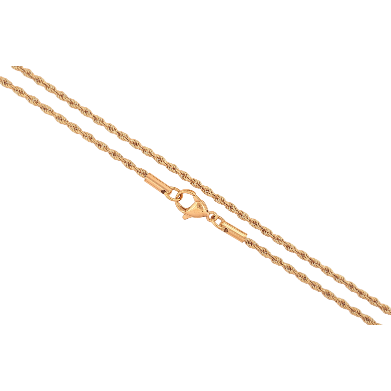 Ланцюжок Xuping колір Позолота 18K "Плетіння Мотузка" довжина 46см х 2мм фото №3 Ланцюжок Xuping колір Позолота 18K "Плетіння Мотузка" довжина 46см х 2мм фото №3