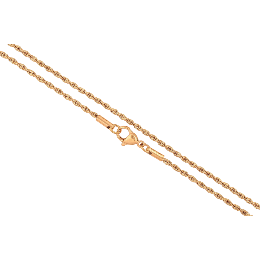 Ланцюжок Xuping колір Позолота 18K "Плетіння Мотузка" довжина 46см х 2мм фото №1 Ланцюжок Xuping колір Позолота 18K "Плетіння Мотузка" довжина 46см х 2мм фото №1