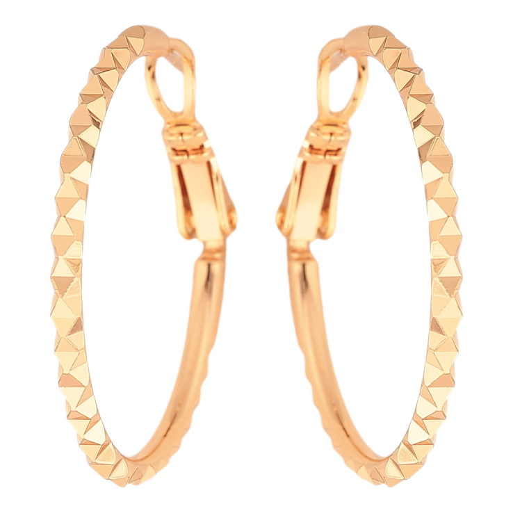 Сережки Xuping M&L колір 18K кільця (конго) "Декоративний візерунок" ø 3см фото №10 Сережки Xuping M&L колір 18K кільця (конго) "Декоративний візерунок" ø 3см фото №10