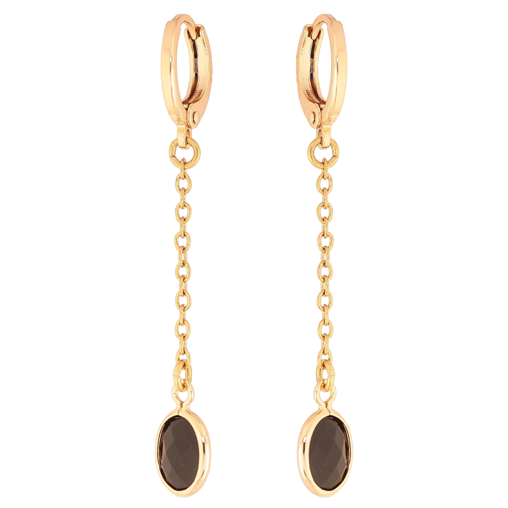 Серьги Xuping M&L цвет 18K подвески на колечках "Черные кристаллы на цепочках" фото №24 Серьги Xuping M&L цвет 18K подвески на колечках "Черные кристаллы на цепочках" фото №24