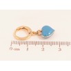 Серьги Xuping M&L цвет 18K подвески на колечках "Сердечки с голубой эмалью" фото №2 Серьги Xuping M&L цвет 18K подвески на колечках "Сердечки с голубой эмалью" фото №2