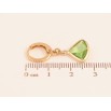 Серьги Xuping M&L цвет 18K подвески на колечках "Зеленые кристаллы" фото №2 Серьги Xuping M&L цвет 18K подвески на колечках "Зеленые кристаллы" фото №2