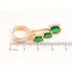 Серьги Xuping M&L цвет 18K подвески на колечках "Подвески с зелеными кристаллами" фото №2