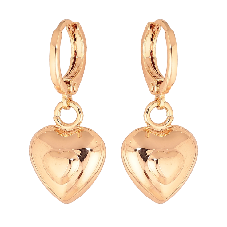 Сережки Xuping M&L колір 18K підвіски на колечках "Сердечка" фото №12 Сережки Xuping M&L колір 18K підвіски на колечках "Сердечка" фото №12