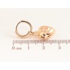 Сережки Xuping M&L колір 18K підвіски на колечках "Сердечка" фото №2