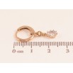 Серьги Xuping M&L цвет 18K подвески на колечках "Кристальные капельки" фото №2