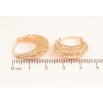 Серьги Xuping M&L цвет 18K замок-булавка "Декоративный узор" ø 2см фото №2