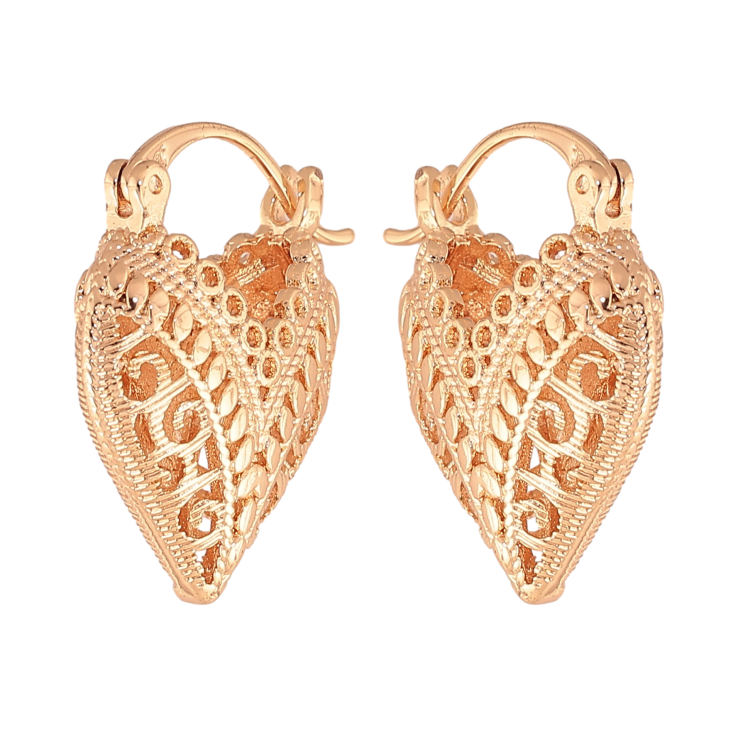 Серьги Xuping M&L цвет 18K замок-булавка "Декоративные сердечки" фото №15