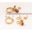 Серьги Xuping TTM Stainless Steel цвет 14К подвески на колечках "Подвески из бусин" 2 в 1 фото №2