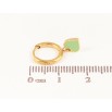 Серьги Xuping TTM Stainless Steel цвет 14К подвески на колечках "Сердечки с салатовой эмалью" фото №2 Серьги Xuping TTM Stainless Steel цвет 14К подвески на колечках "Сердечки с салатовой эмалью" фото №2
