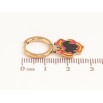 Серьги Xuping TTM Stainless Steel цвет 14К подвески на колечках "Пламенное сердце" фото №2 Серьги Xuping TTM Stainless Steel цвет 14К подвески на колечках "Пламенное сердце" фото №2