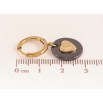 Серьги Xuping TTM Stainless Steel цвет 14К подвески на колечках "Подвески из черной керамики с сердечками" фото №2 Серьги Xuping TTM Stainless Steel цвет 14К подвески на колечках "Подвески из черной керамики с сердечками" фото №2