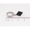 Сережки Xuping TTM Stainless Steel колір Родій підвіски на колечках "Ромби з чорними вставками" фото №2 Сережки Xuping TTM Stainless Steel колір Родій підвіски на колечках "Ромби з чорними вставками" фото №2