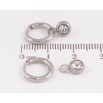 Серьги Xuping TTM Stainless Steel цвет Родий подвески на колечках "Кристаллы" ø 6мм, 2 в 1 фото №3 Серьги Xuping TTM Stainless Steel цвет Родий подвески на колечках "Кристаллы" ø 6мм, 2 в 1 фото №3
