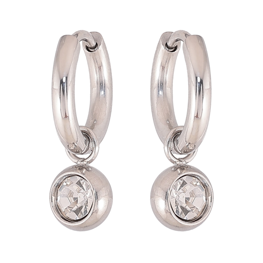 Серьги Xuping TTM Stainless Steel цвет Родий подвески на колечках "Кристаллы" ø 6мм, 2 в 1 фото №1 Серьги Xuping TTM Stainless Steel цвет Родий подвески на колечках "Кристаллы" ø 6мм, 2 в 1 фото №1