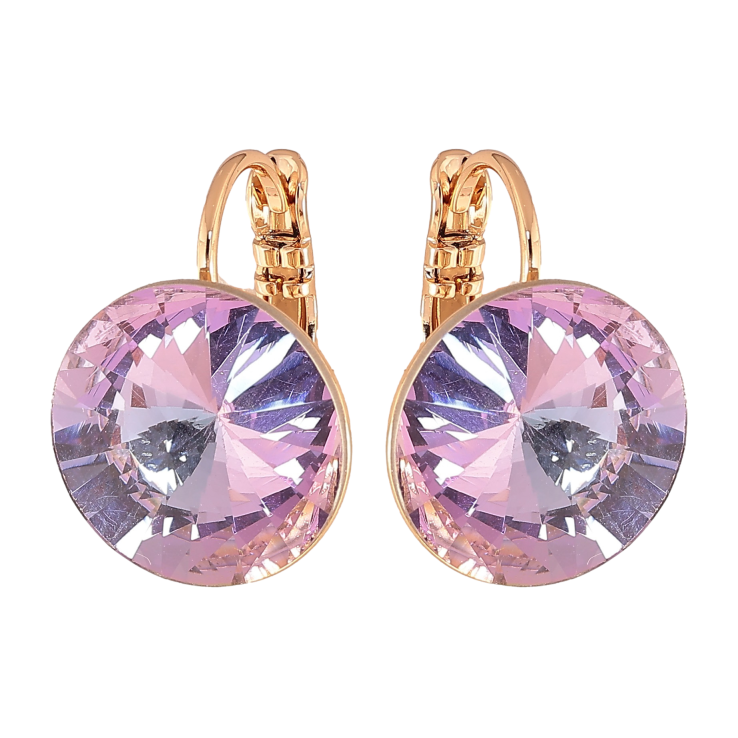 Сережки Xuping колір 18К із кристалами Swarovski французький замок "Кристали Vitrail Light" ø 14мм фото №16 Сережки Xuping колір 18К із кристалами Swarovski французький замок "Кристали Vitrail Light" ø 14мм фото №16