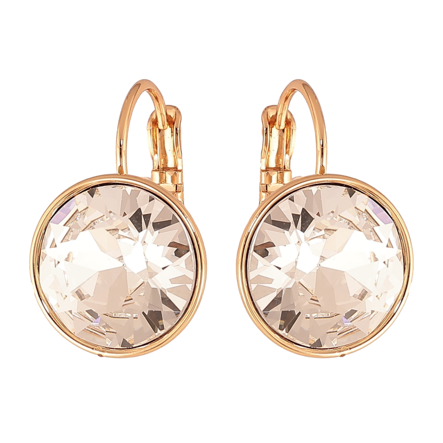 Серьги Xuping цвет 18К с кристаллами Swarovski французский замок "Кристаллы Clear" ø 15мм фото №1 Серьги Xuping цвет 18К с кристаллами Swarovski французский замок "Кристаллы Clear" ø 15мм фото №1