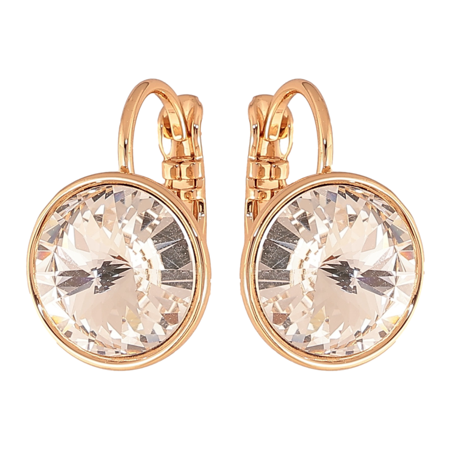 Серьги Xuping цвет 18К с кристаллами Swarovski французский замок "Кристаллы Clear" ø 12мм фото №1 Серьги Xuping цвет 18К с кристаллами Swarovski французский замок "Кристаллы Clear" ø 12мм фото №1